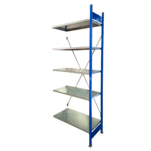 Použitý policový přídavný regál STOW 2500x965x600 mm, 5 polic